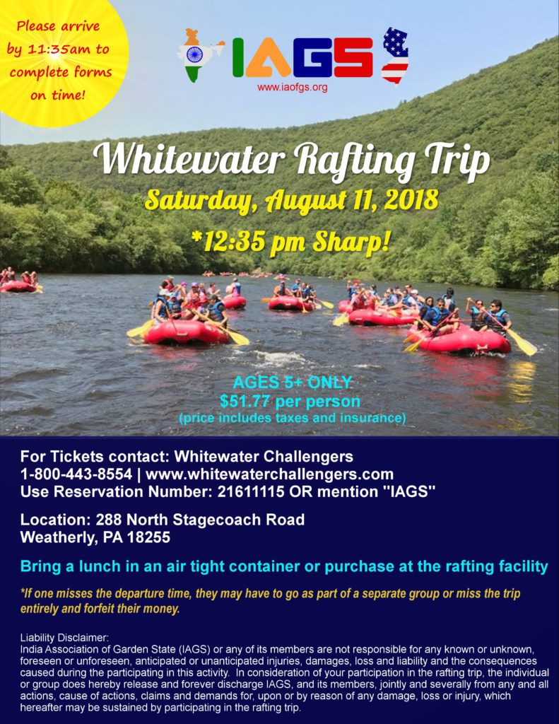2018 IAGS Whitewater Rafting Flyer