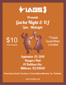 IAGS Garba 2018 Flyer