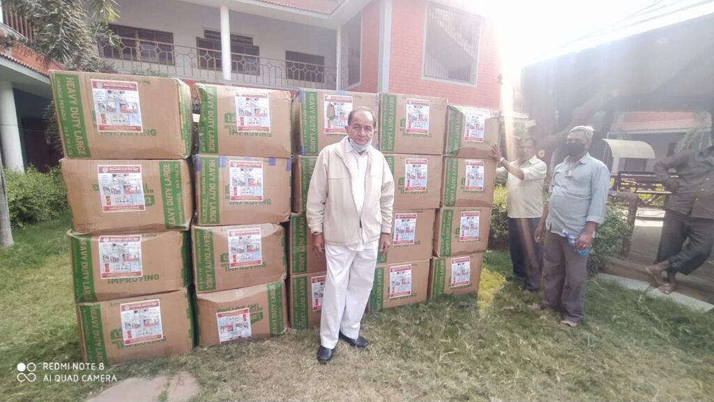 Manthan Staff with Donations