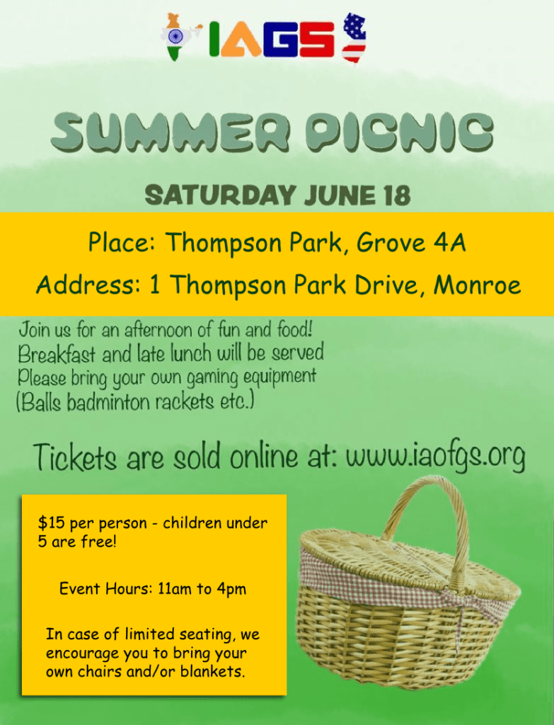 2022 IAGS Summer Picnic flyer